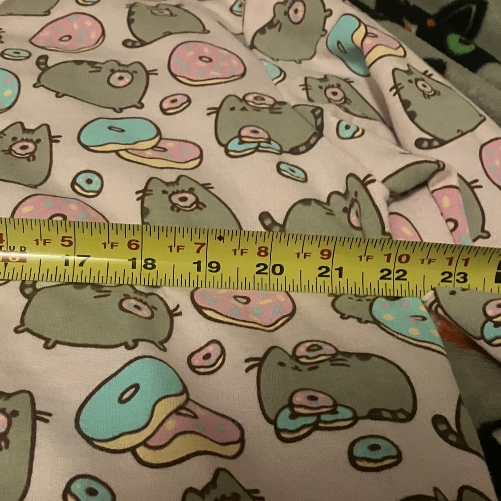 Pusheen Donut AOP Pink and Gray Crew Neck Sweater - Picture 2 of 6